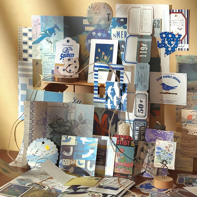 Journal 86pcs/pack DIY Scrapbooking Pack Collage Junk Journal Decor Stickers Materials Paper Combo Kit Aesthetics Stationery