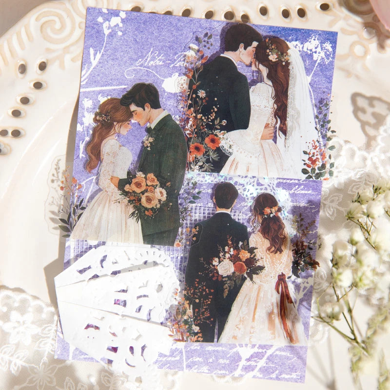 JIANQI 30 pcs PET Large size Stickers Lover Love Decorative handmade Scrapbooking Material Diary Album Craft Supplies