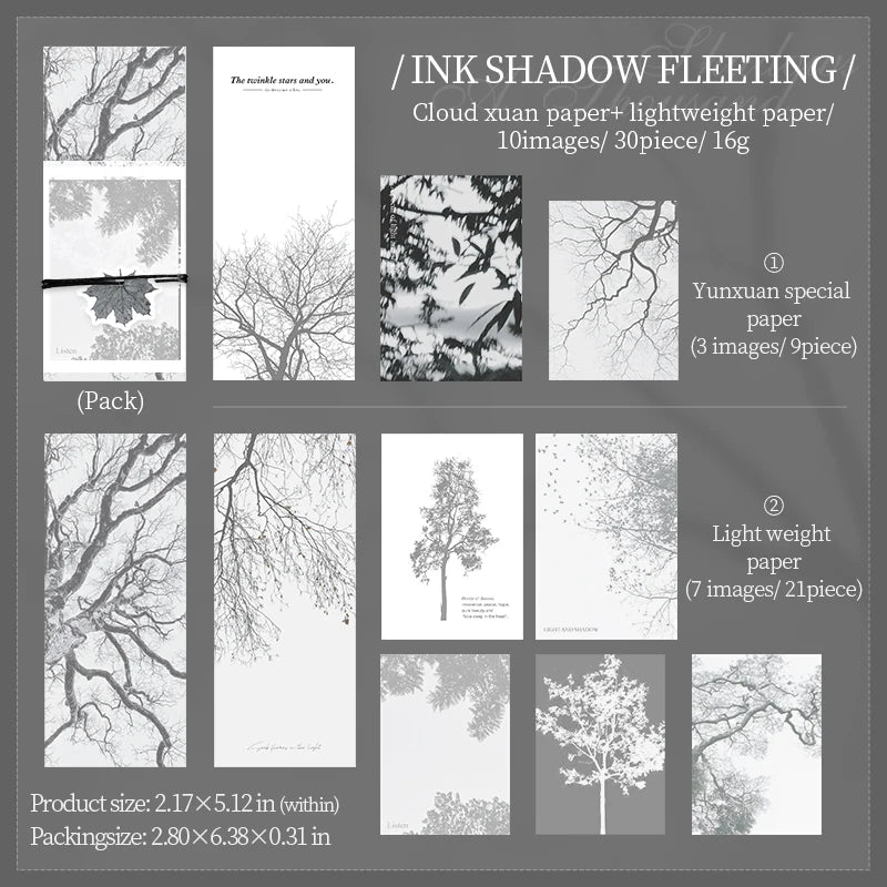 JIANQI 30 pcs Vintage Collage Scrapbooking Journal Material paper Card Making DIY Retro Source Paper Creative Memo Stationery