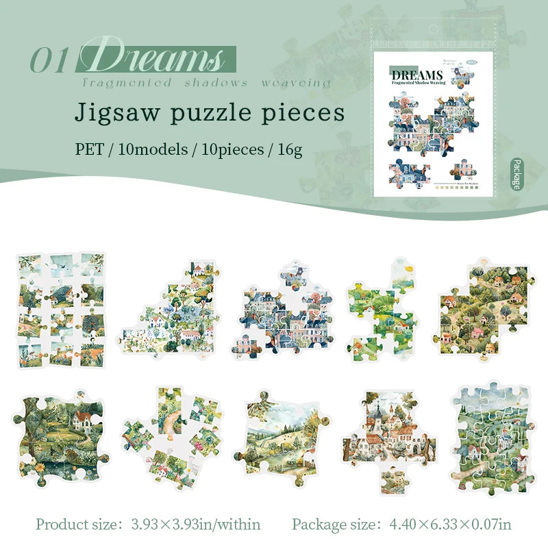 JIANQI 10 Pcs PET Transparent Stickers Decorative Decals For Scrapbooking Sticker Pack Labels Junk Journal Supplies stationery