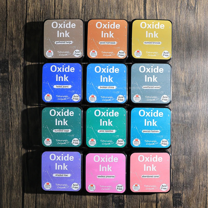 Oxidized Water-based Ink Pad Smearing Art Magazine Manual Ledger Seal DIY Envelope/Birthday Greeting Card Decorative Pigment