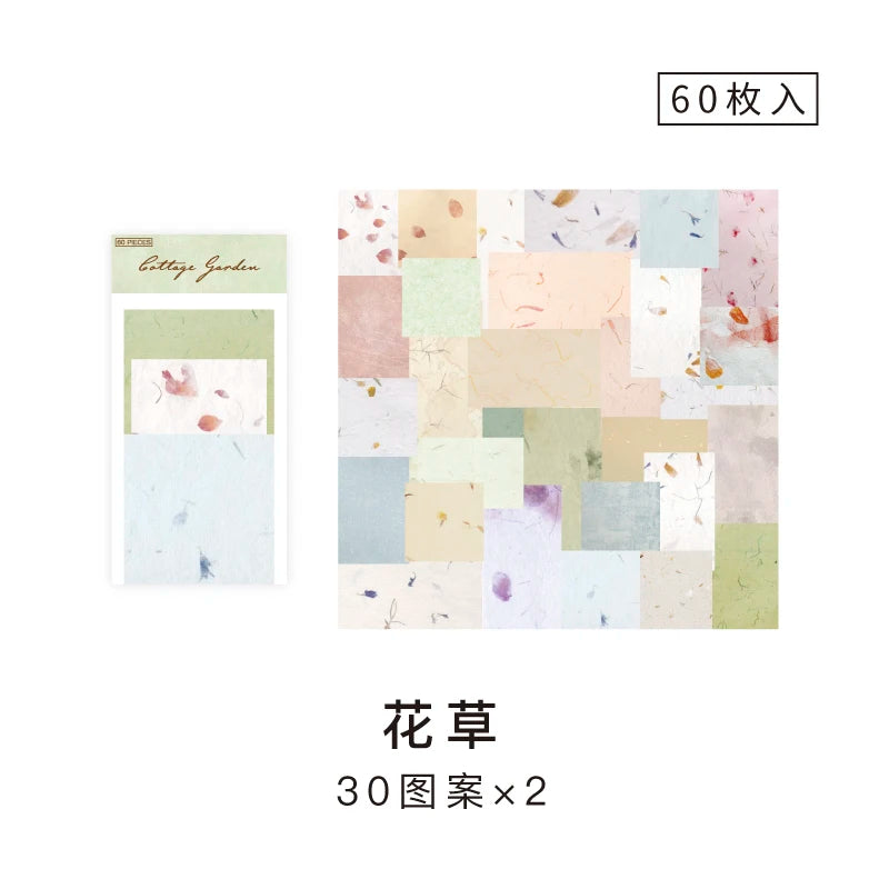 JIANQI 60 Sheets Vintage Collage Scrapbooking Journal Material paper Card Making DIY Retro Source Paper Creative Memo Stationery