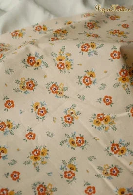 145x50cm Pastoral Floral Poplin Cotton Fabric DIY Children's Wear Cloth Make Bedding Quilt Decoration Home