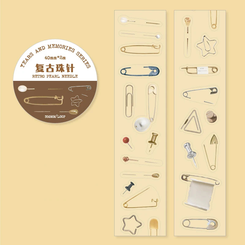 JIANQI 4cm*3m 1 roll PET Tape Creativity Decorative Diary Album Scrapbooking material Masking tape Junk Journal Supplies