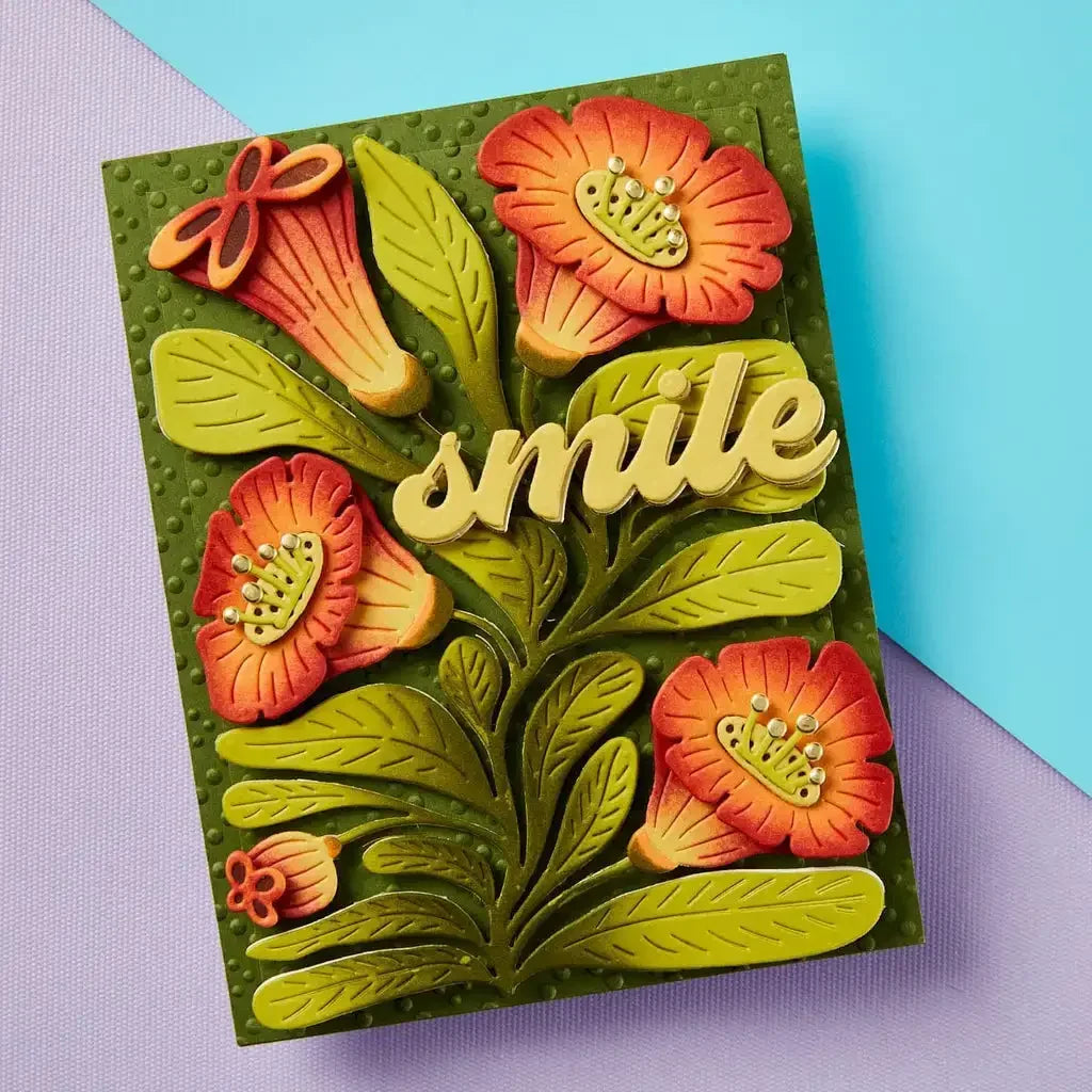 Freshly Picked Angel Trumpet Etching Frame Dies Scrapbook Diary Decoration Stencil Embossing Template DIY Greeting Card Handmade