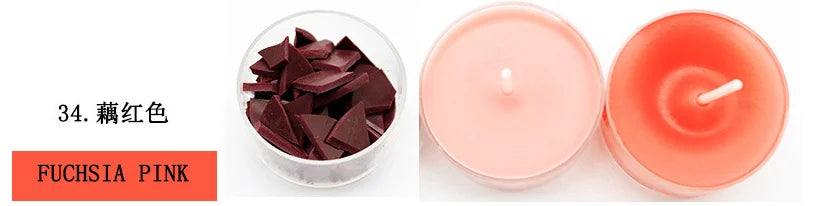34-color candle dye diy scented candle making pigment flake soy wax pigment color block soy candle making kit diy supplies
