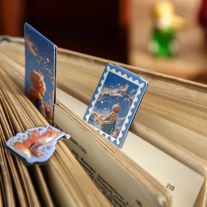JIANQI 3pcs Journey to the Universe Magnetic Bookmark For Pages Books Readers