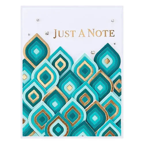 Raindrops and Triangles Pop-Up Stand-Up Dies Scrapbook Diary Decoration Stencil Embossing Template DIY Greeting Card Handmade