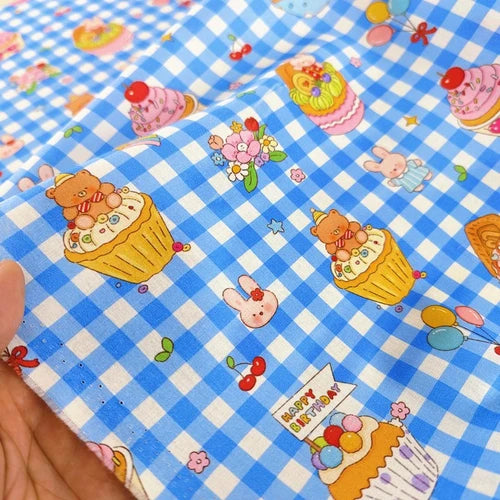 140x50cm 40s Cotton Dessert Cake Fabric Pastry Layout Background Cloth Children's ing Pajamas Dress Handmade