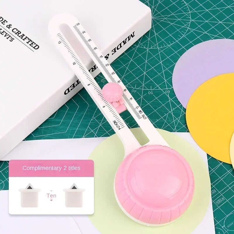 Plastic 2-20cm Circle Paper Cutter Multifunctional Craft Cutting Tools Paper Scrapbooking Cards Cutters For Home Study Offices