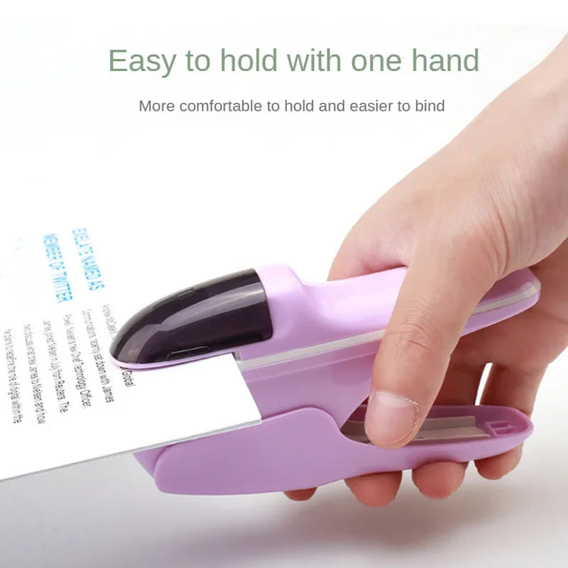 Non-staple Stapler Stapling Machine Mini Cute Book Stapleless Stapler Paper Stapling Stapler Free Staple Needleless Stapler
