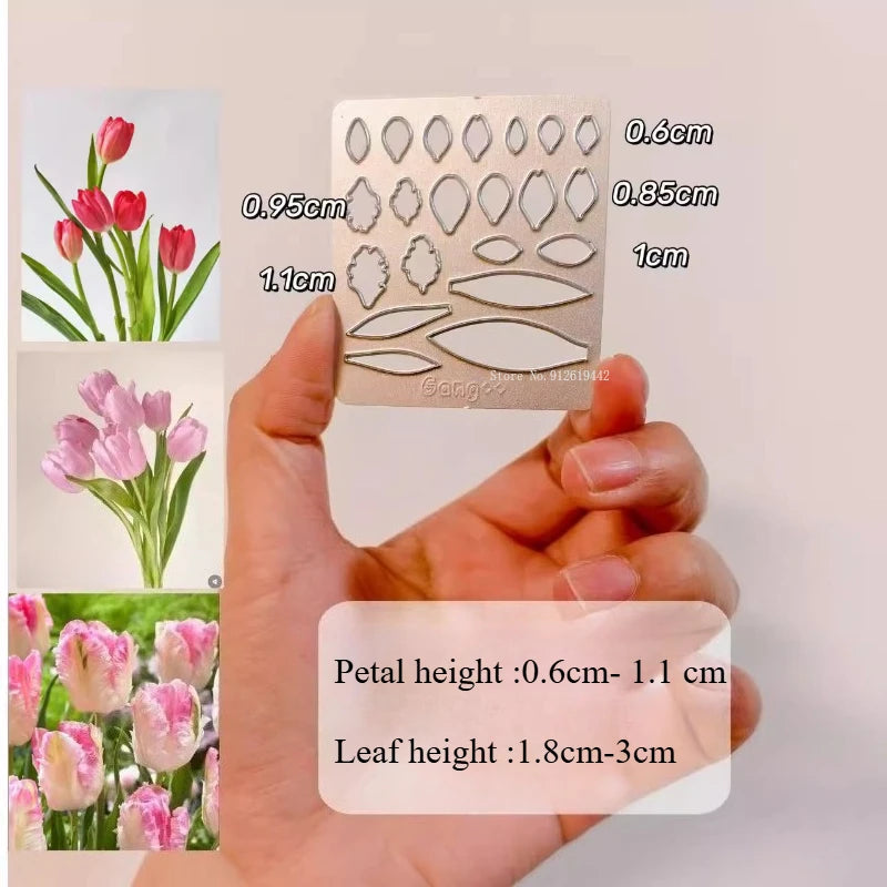 Ultra-light Clay Simulation Plant and Flower Leaves and Petals Shapes Carbon Steel Cutting Mold DIY Doll Decoration Making Tools