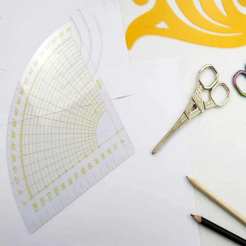 7 Style French Curve Sewing Ruler Set Multi-functional Sewing Tools Cutting Ruler Clothing Sample Metric Yardstick DIY Clothing