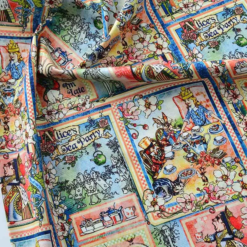 Newspaper Fabric Map Retro Vintage Digital Printed for Handmade DIY Sewing Accessories