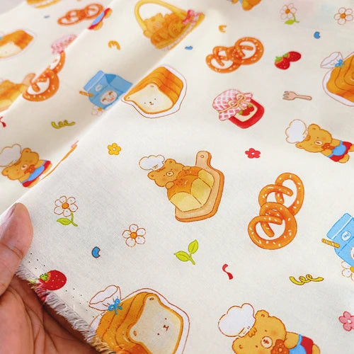 140x50cm 40s Cotton Dessert Cake Fabric Pastry Layout Background Cloth Children's ing Pajamas Dress Handmade