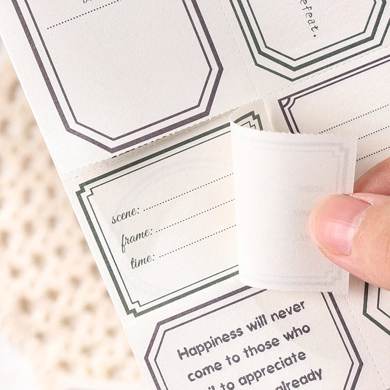 JIANQI 30 pcs INS Removable border memo pad Planner Decorative material paper Stationery Craft Supplies