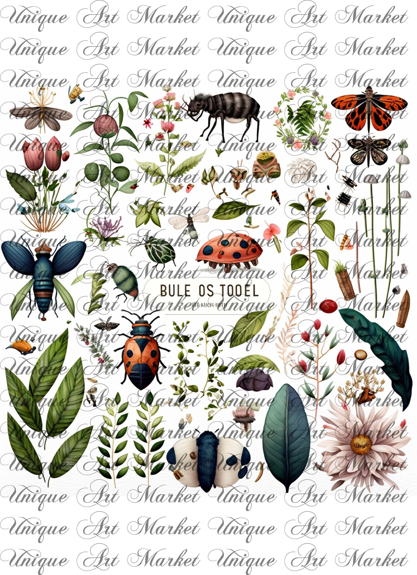 Junk Journal Kit, Fussy Cut, Bird, Bees, Bug, Beekeeper, Printable, Easter, Spring, Egg, Cricut, Ephemera, UniqueArtMarkt , Digital Download