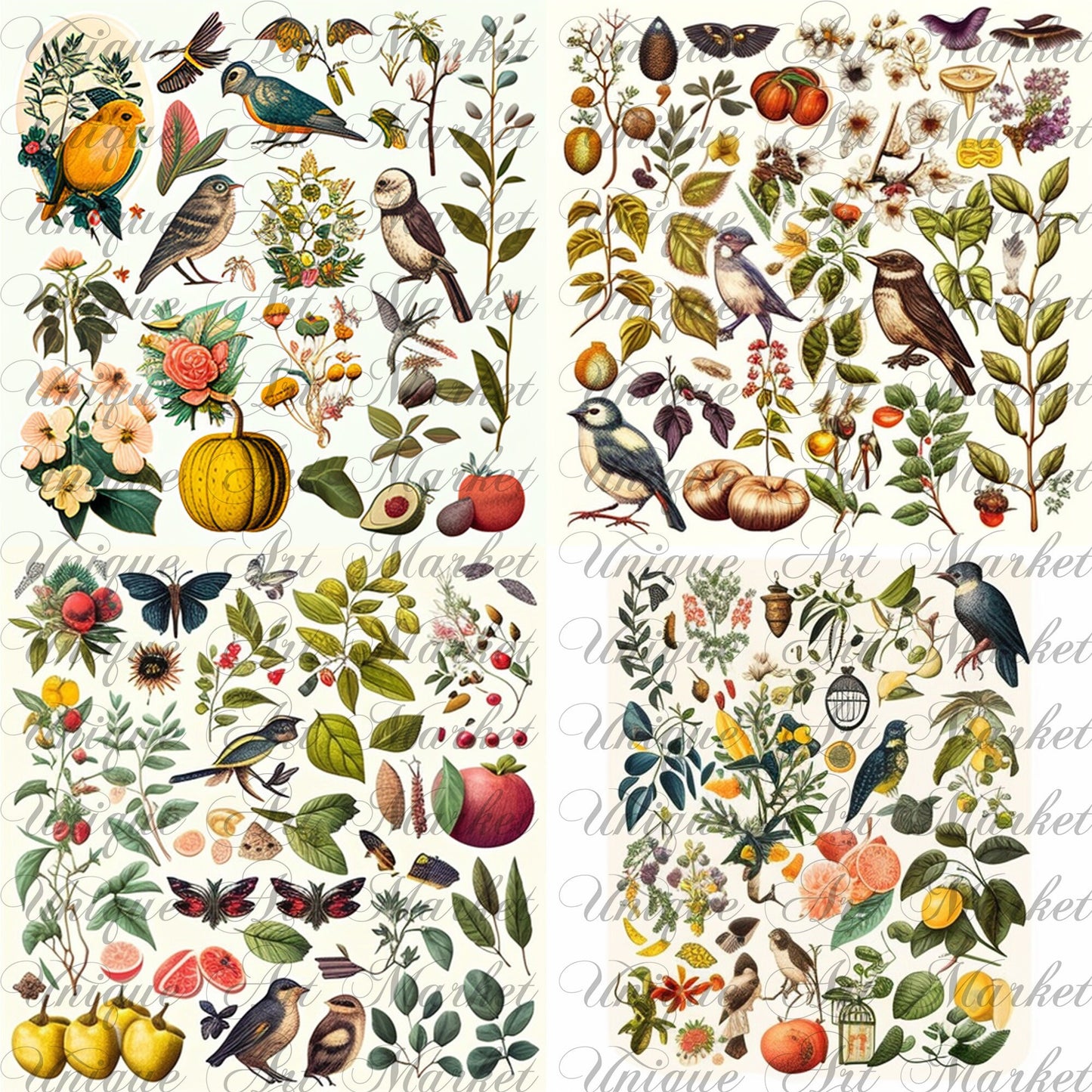 Junk Journal Kit, Fussy Cut, Bird, Bees, Bug, Beekeeper, Printable, Easter, Spring, Egg, Cricut, Ephemera, VOL 02 BUNDLE , Digital Download