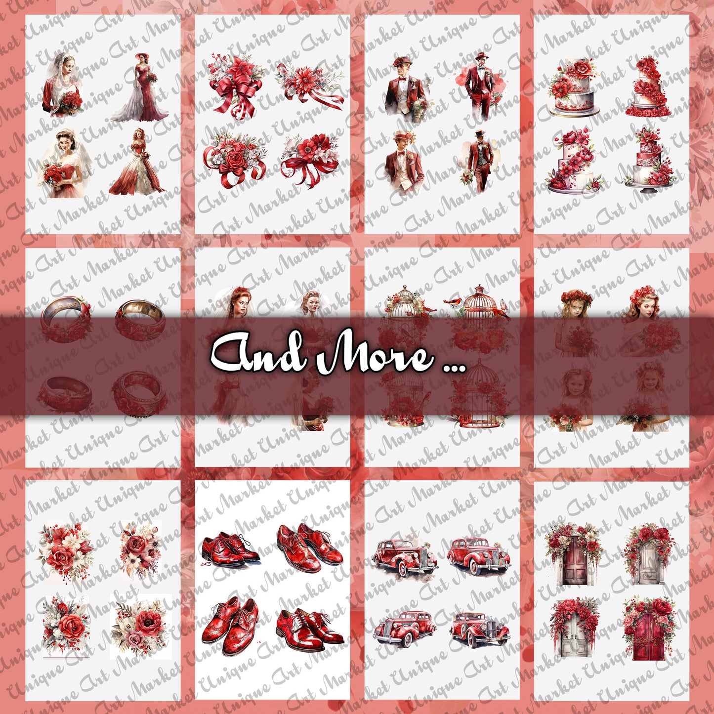 Vintage Wedding Bundle - Brides Bridegrooms Bridal Accessories, Rings, Cakes Flowers , Sandals, Ribbons. Rustic Theme commercial use png