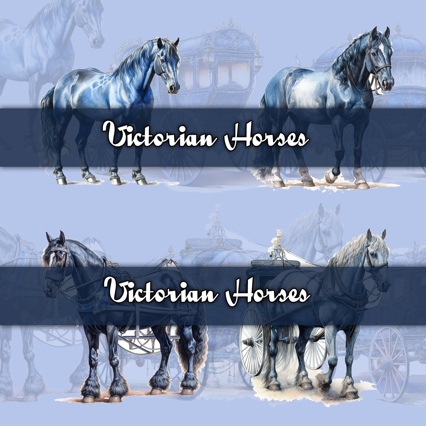Victorian Girl fussy cut, Horses, carriages, blue theme, ephemera, junk journal, scrapbook, collage, digital printable, commercial use, Png