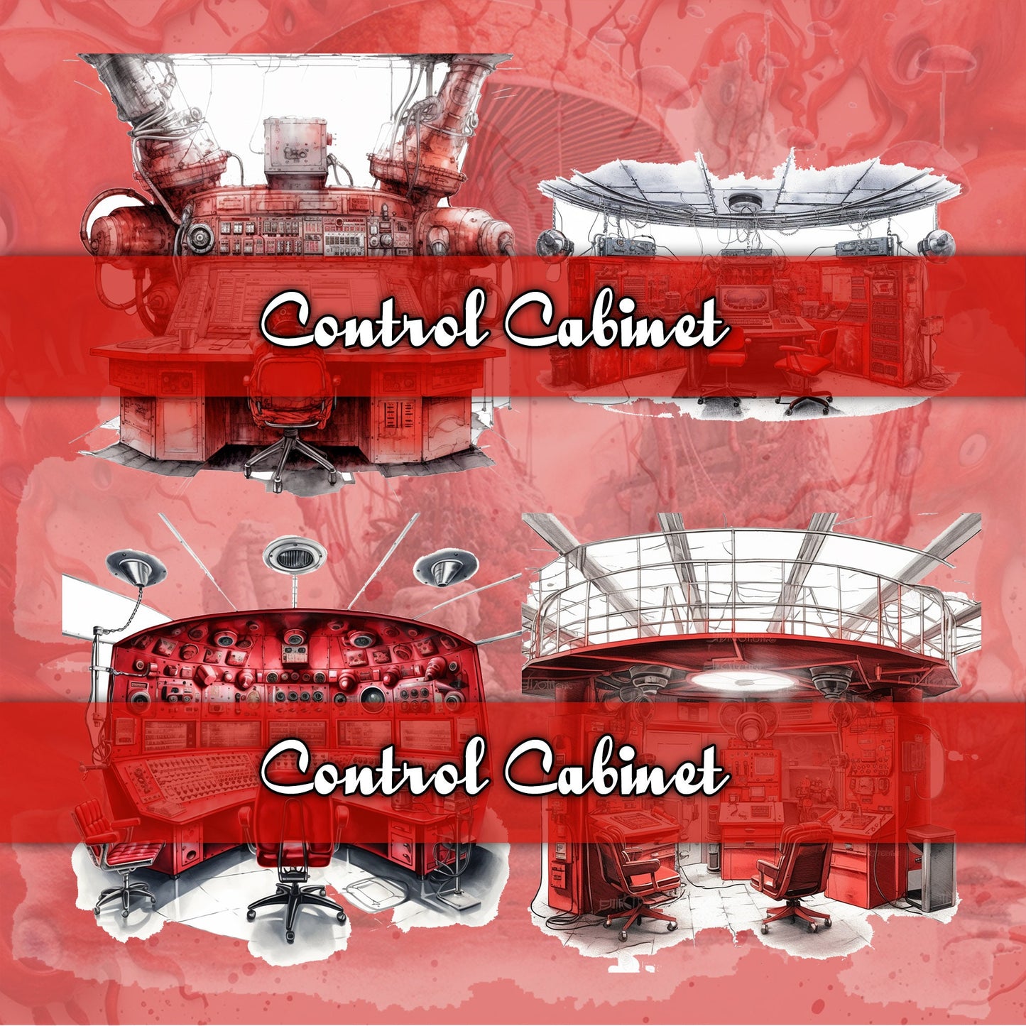 Red Aliens bundle , male female, spaceships planets, fussy cuts, journal pages background , ephemera , PNG jpg , commercial use , printable