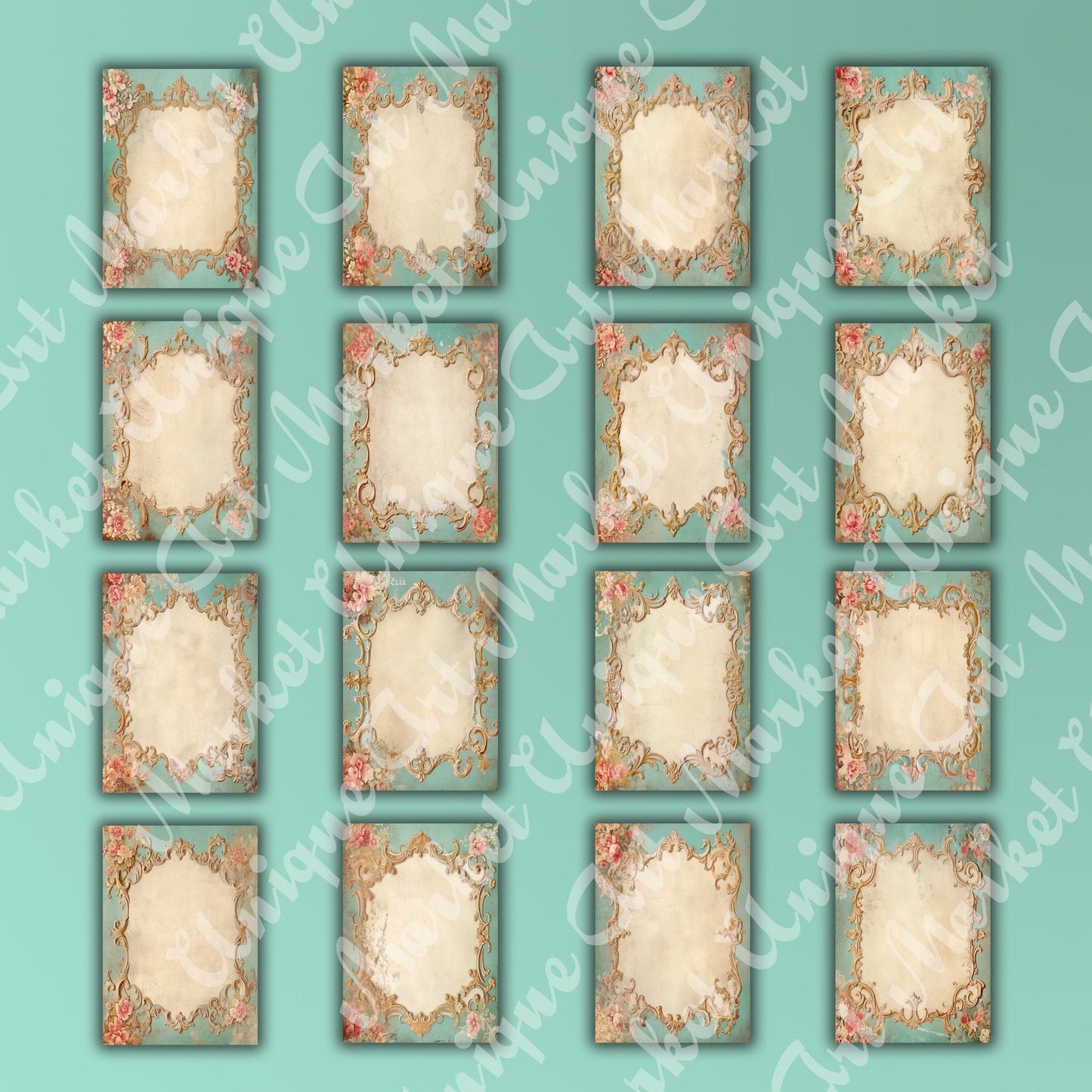 Vintage shabby chic Journal Pages, v03, Digital Papers, Shabby Chic Backgrounds , Scrapbooking Junk Journaling , Printable Download , Floral