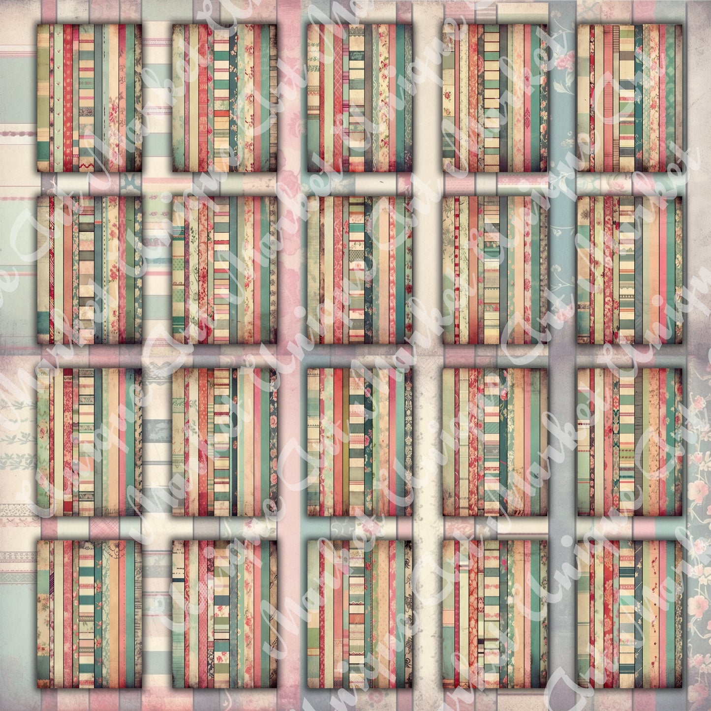 Vintage shabby chic washi Journal Pages, v06, Digital Papers, Shabby Chic Backgrounds , Scrapbooking Junk Journaling , Printable Download .