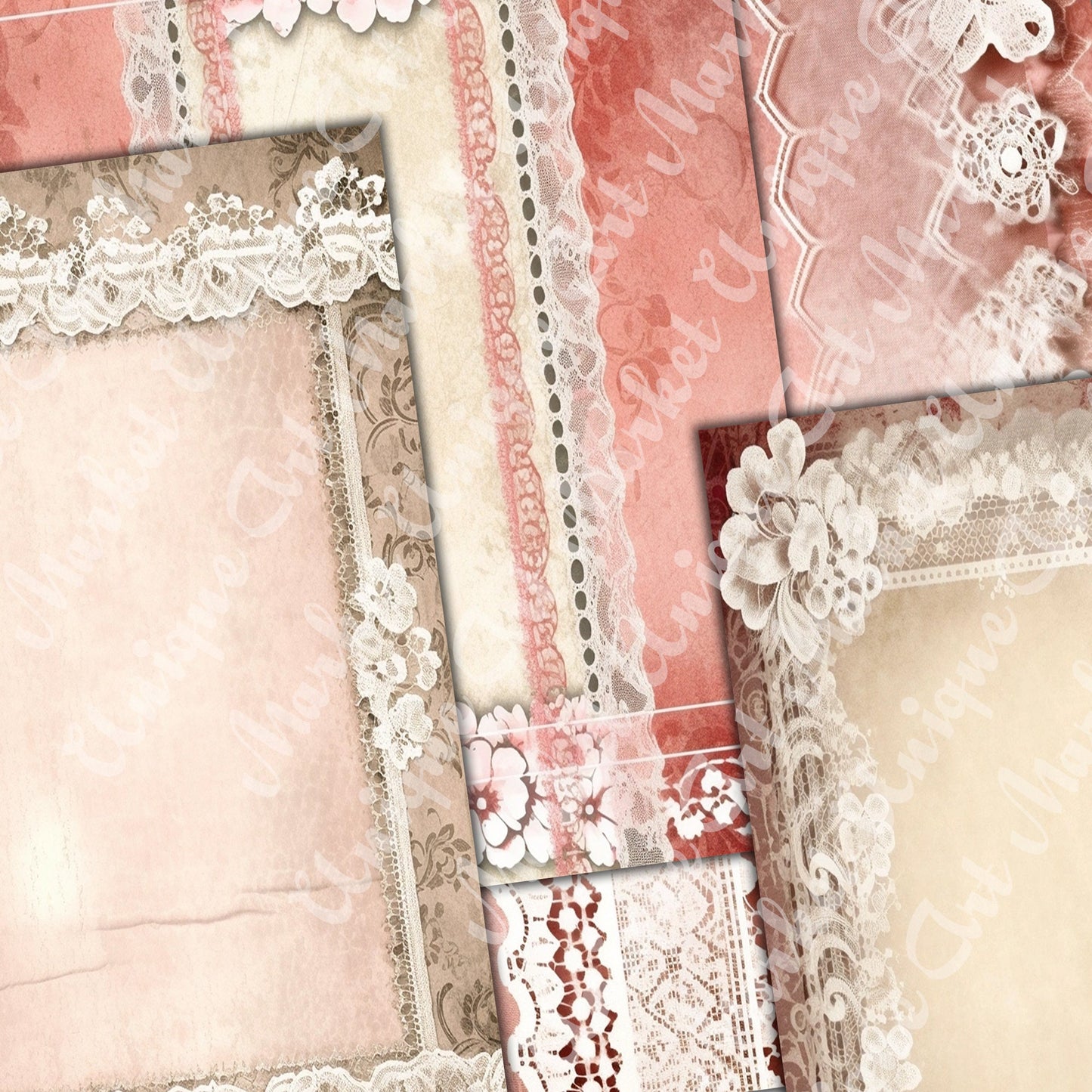 Vintage White Lace Journal Pages, V01, Digital Papers, Gothic Backgrounds , Scrapbooking Junk Journaling , Printable Download, White Lace