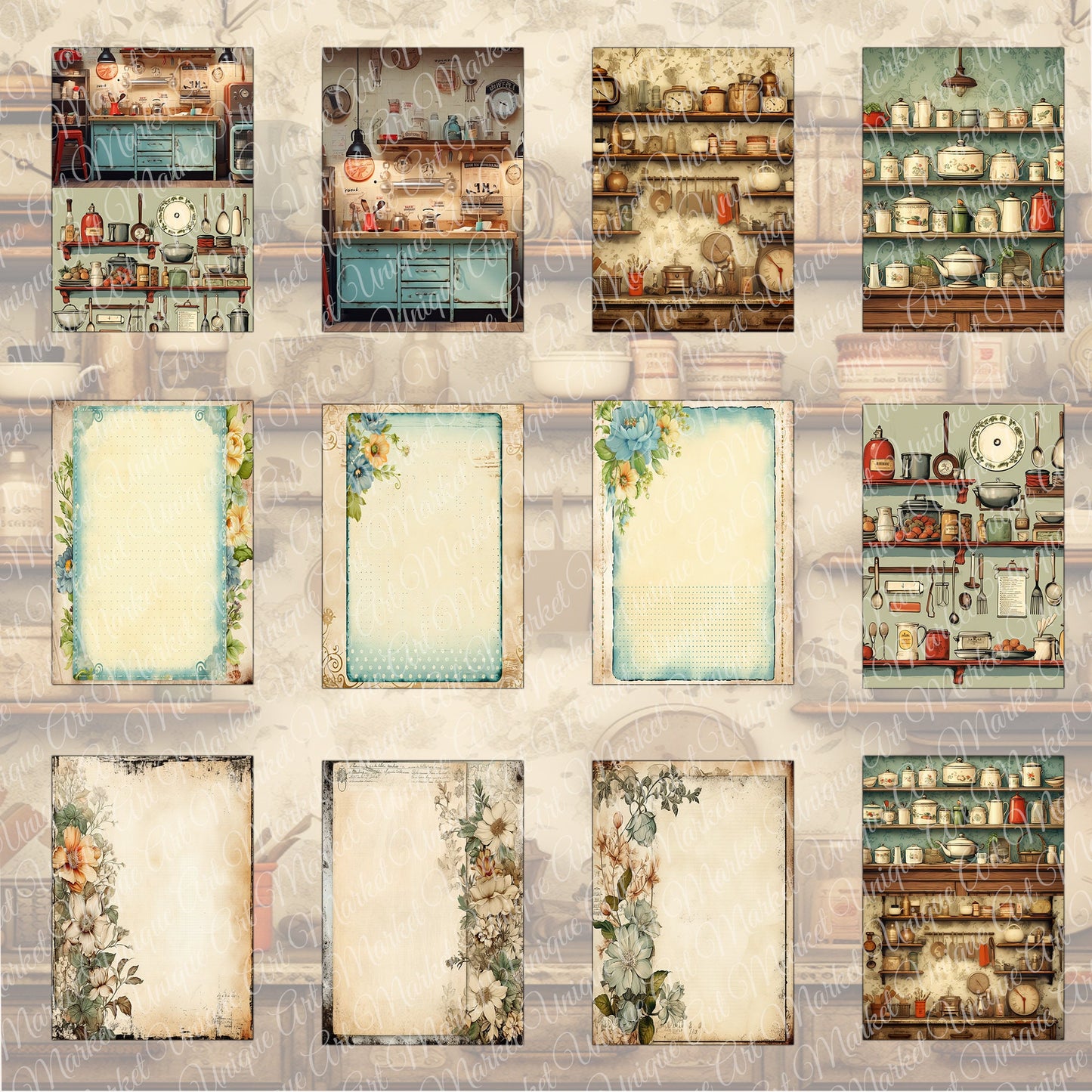 vintage kitchen and retro housewife - kitchen journals - Fussy Cuts Digital Junk Journaling. ephemera Scrapbook, Paper Crafts Scrapbooking