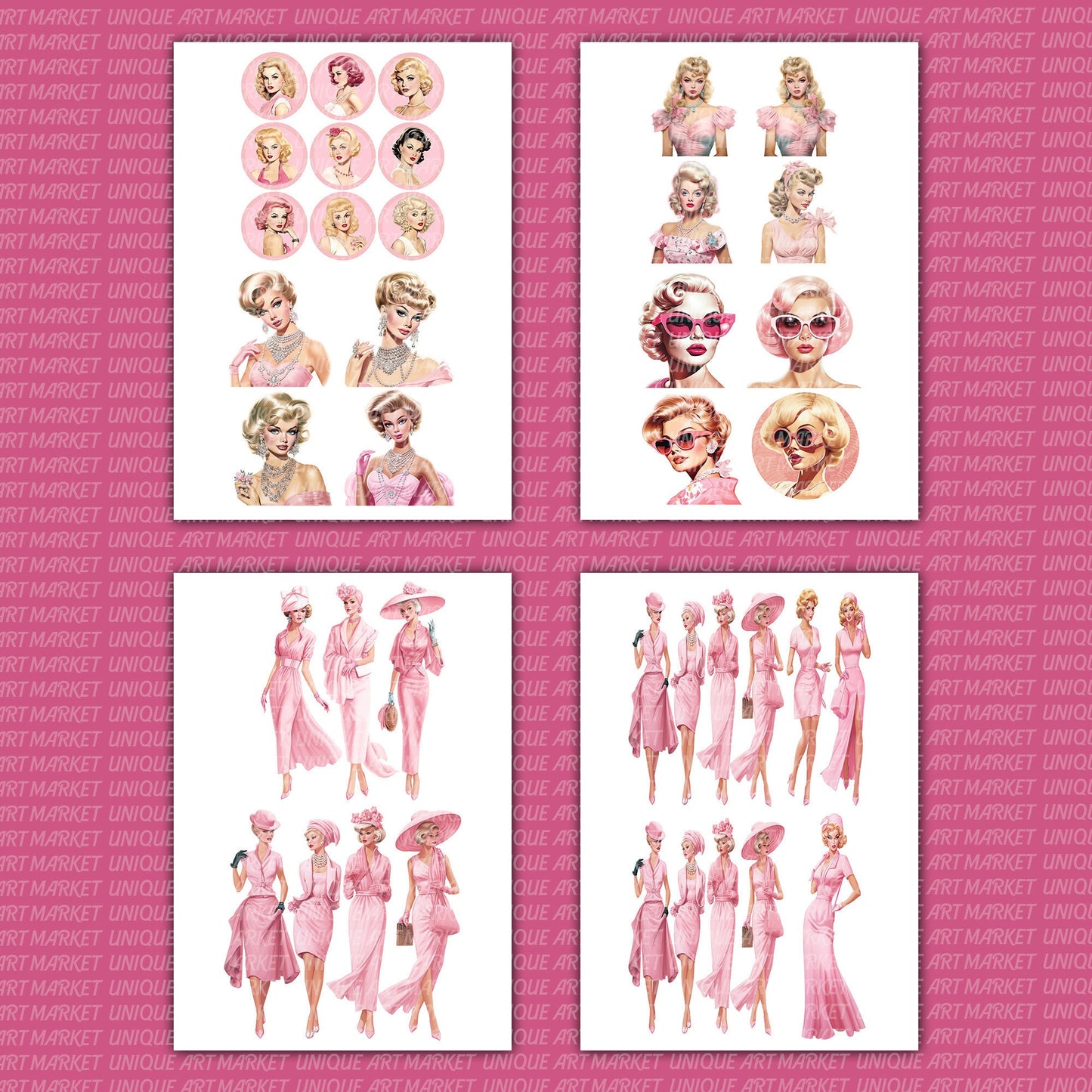 Vintage Barbie Mega bundle, junk journaling and Crafts , Barbie collage fussy cuts , printable barbie doll , vintage ephemera scrapbooking