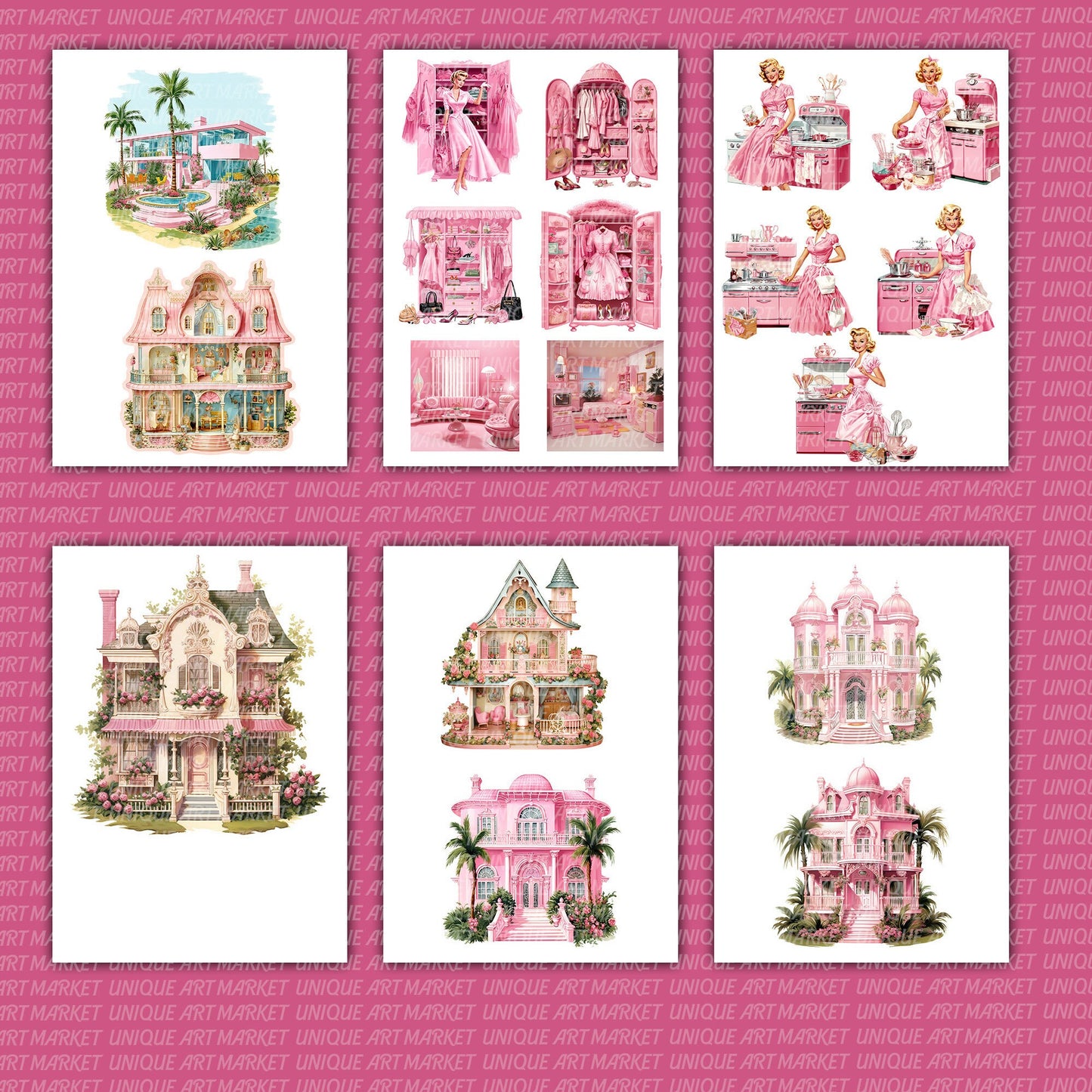 Vintage Barbie Mega bundle, junk journaling and Crafts , Barbie collage fussy cuts , printable barbie doll , vintage ephemera scrapbooking