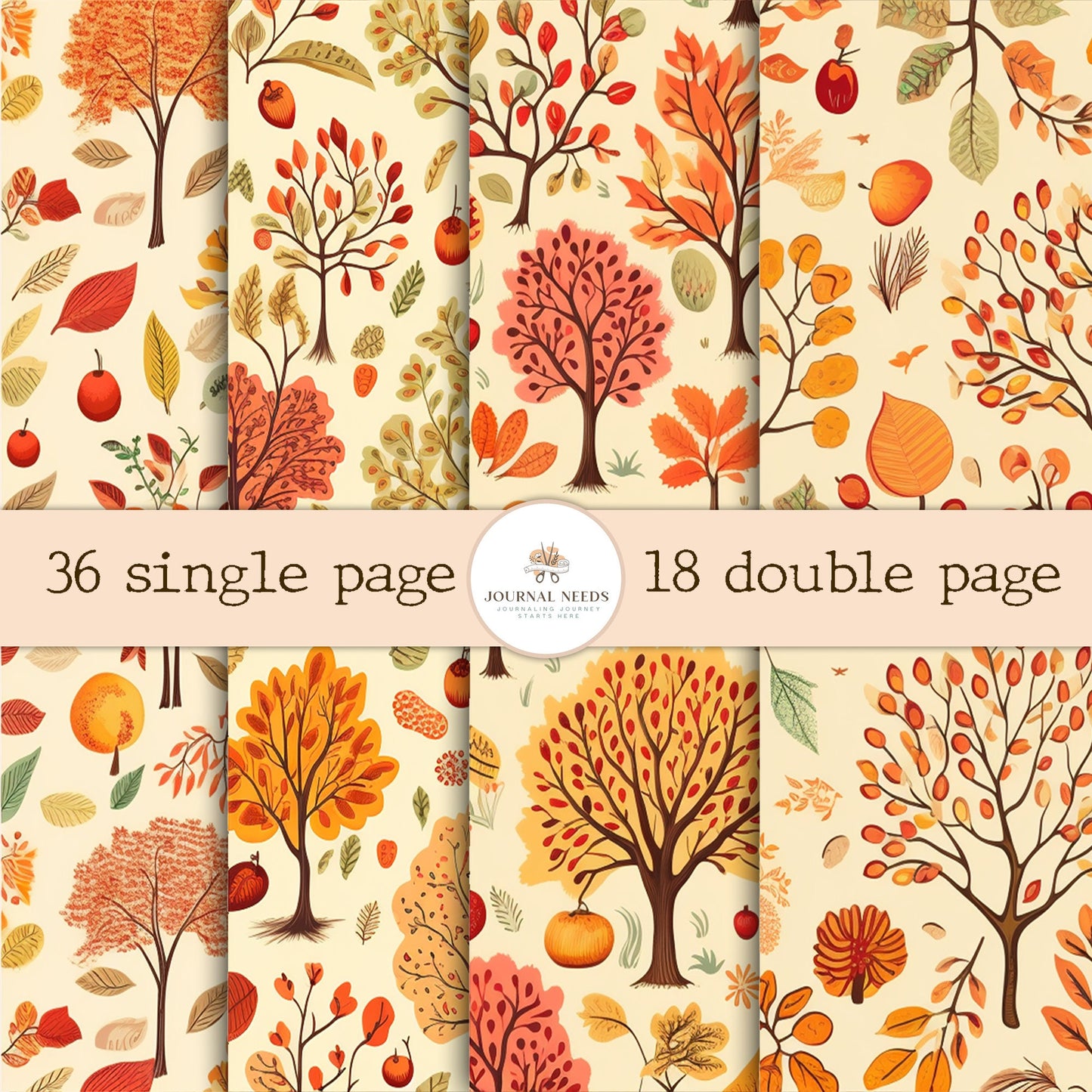 Vintage Rustic Autumn Journal Pages , Digital Papers, Autumn Background , Scrapbooking Junk Journaling , rustic journal , printable . kits
