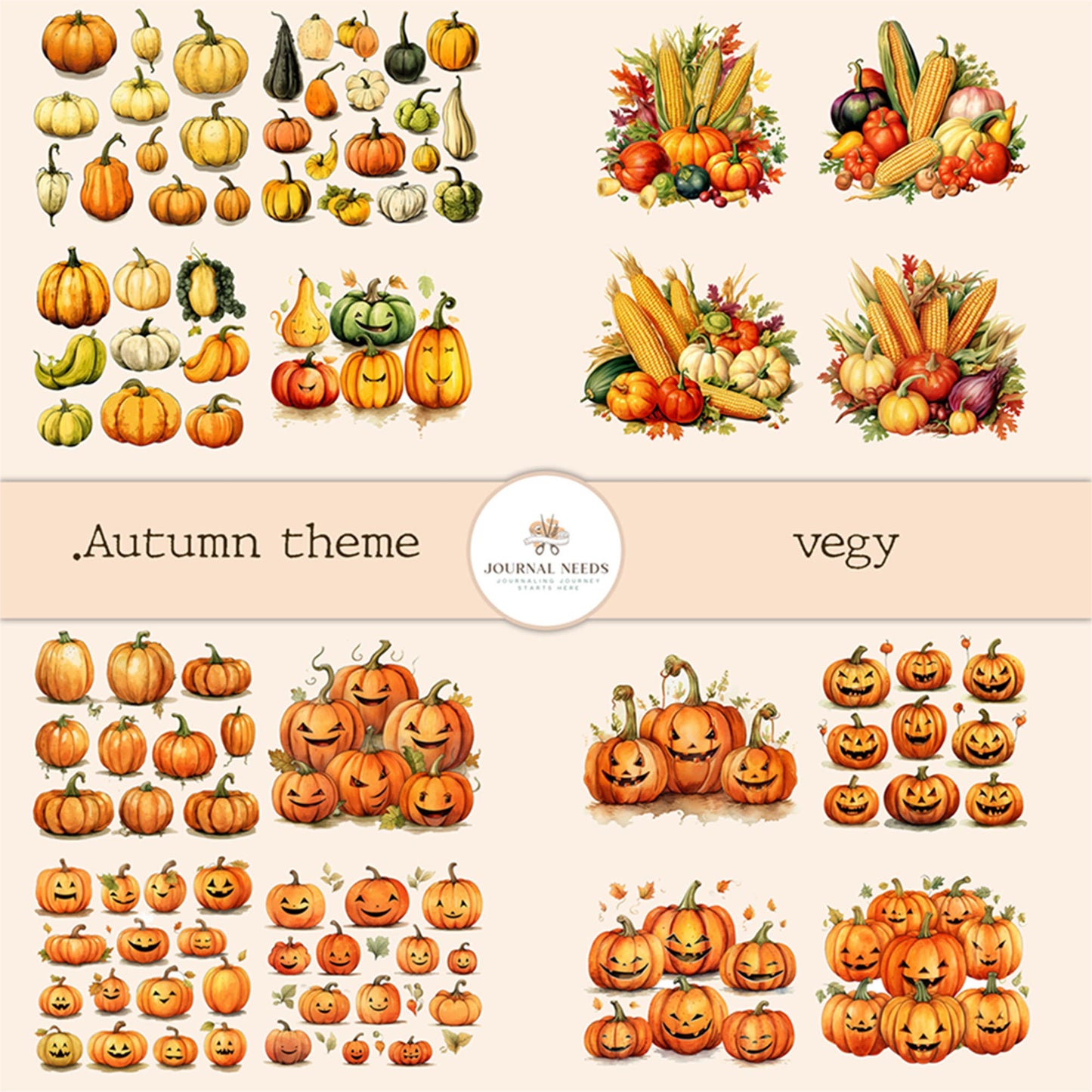 Autumn Harvest Delights: A Bounty of Printables for Journaling and Scrapbooking . Autumn Journal kit . Vintage Ephemera and fussy cuts