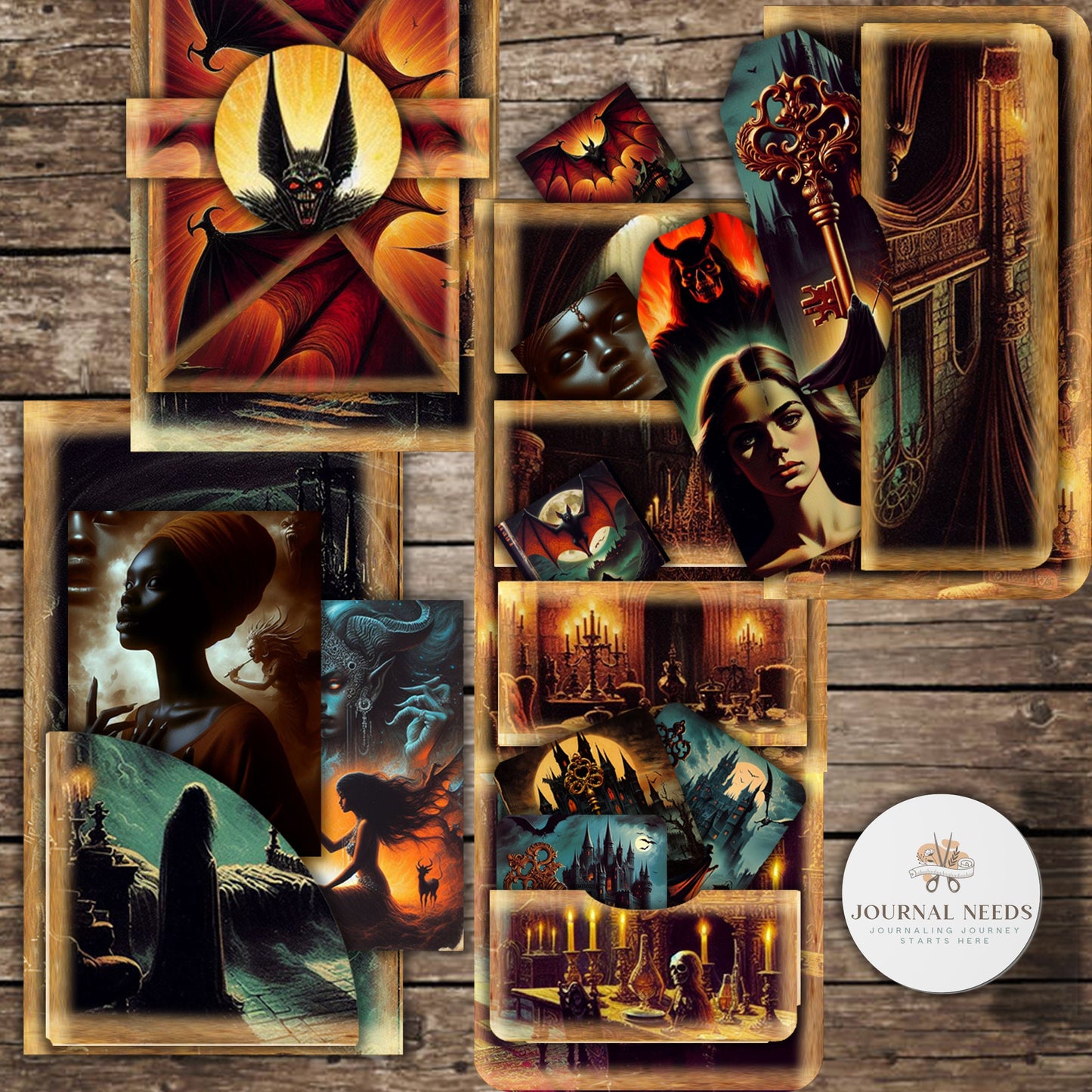 Ghostly Crafting Adventure: Digital Haunted House Folio for Junk Journals - junk journaling - gothic journals - spooky - digital downloads