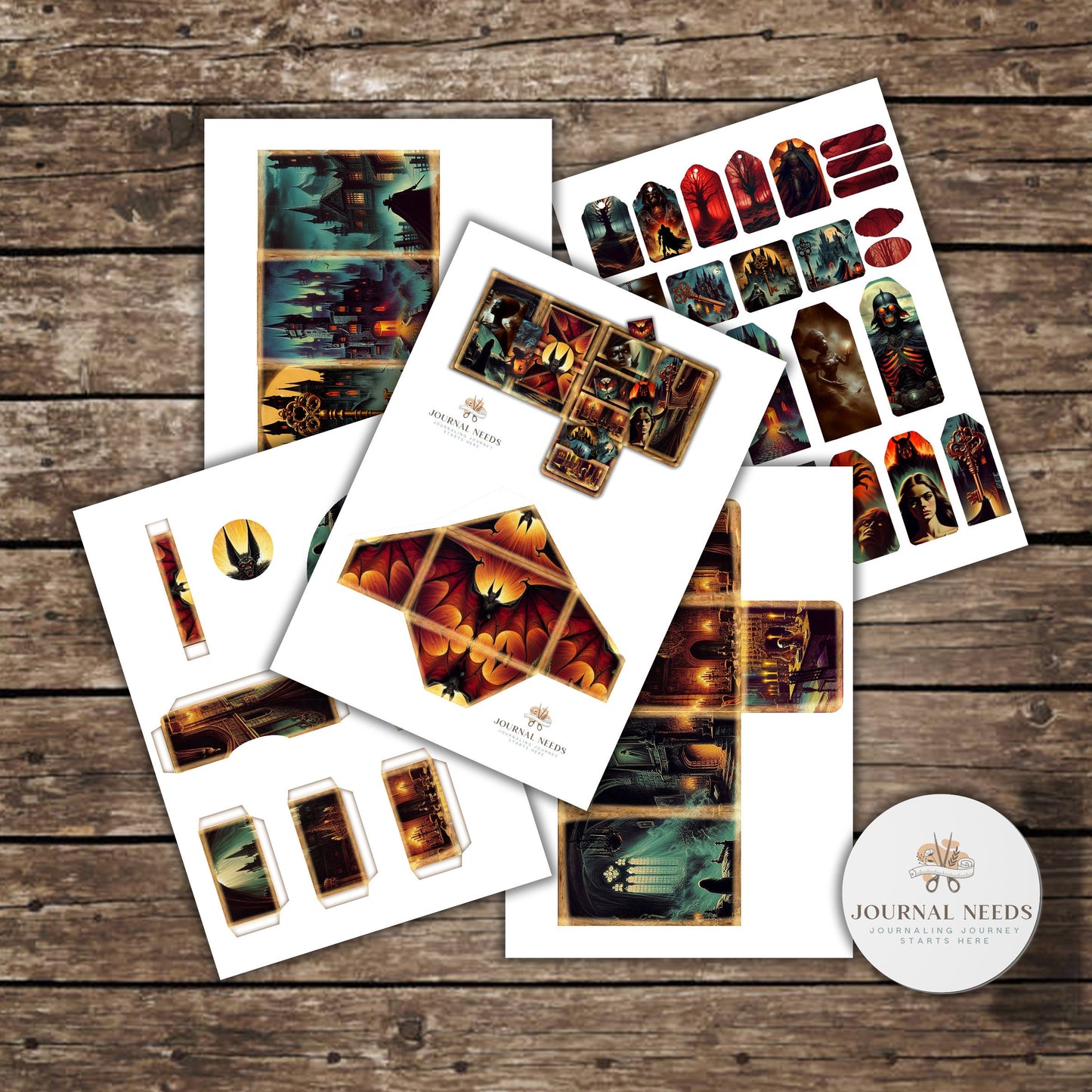Ghostly Crafting Adventure: Digital Haunted House Folio for Junk Journals - junk journaling - gothic journals - spooky - digital downloads