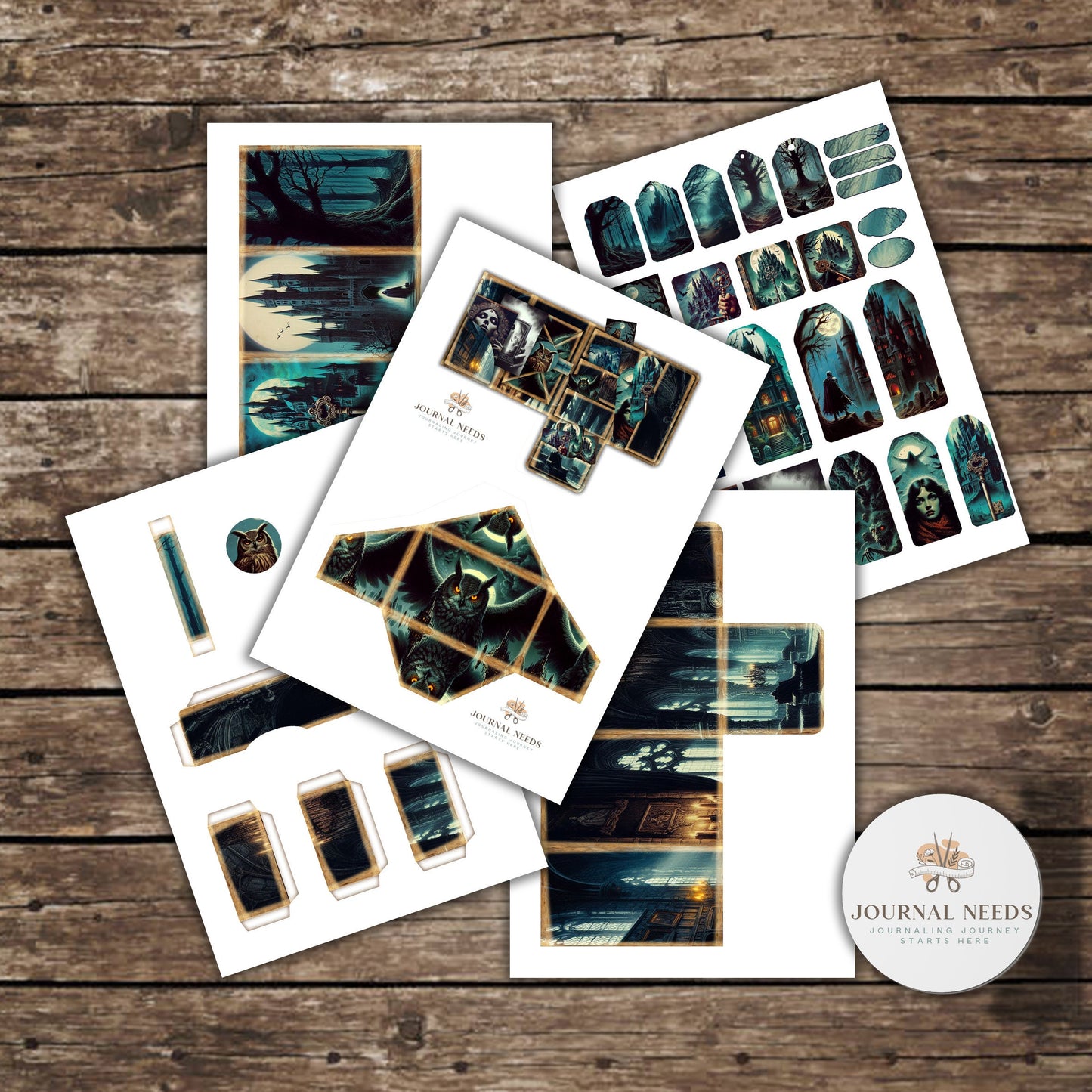 Spectral Artistry: Haunting Digital Haven for Junk Journals - Crafting Gothic Vibes, Spookiness, gothic journals and Digital Downloads