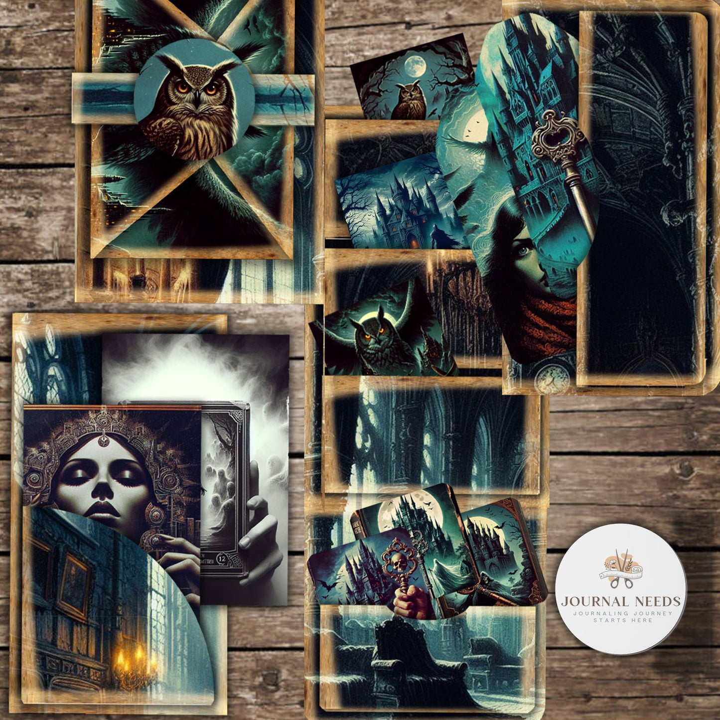Spectral Artistry: Haunting Digital Haven for Junk Journals - Crafting Gothic Vibes, Spookiness, gothic journals and Digital Downloads