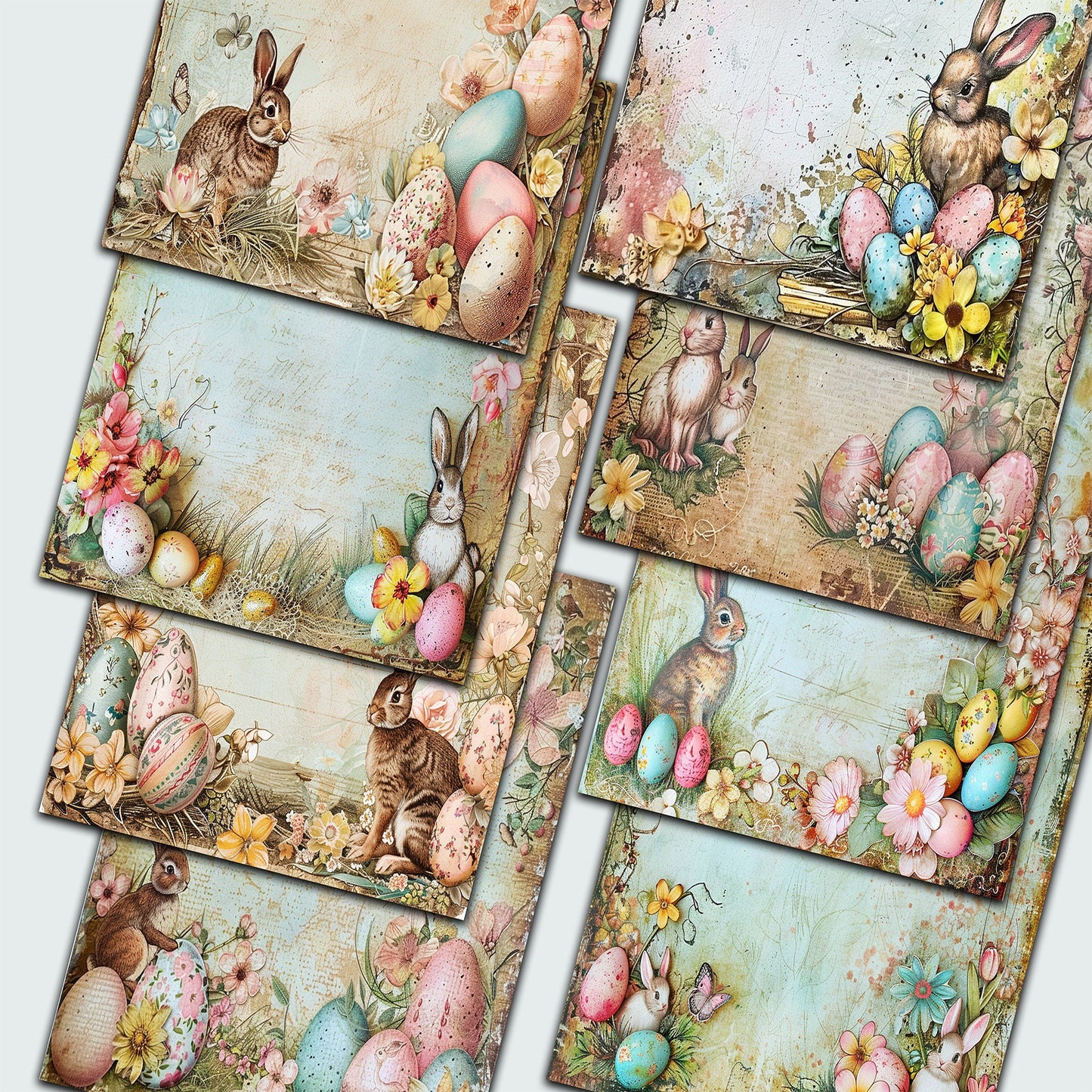 Vintage Easter theme pages, Easter Bunny , Easter Ephemera , Journal page Printable, Junk Journal, Collage, Easter Scrapbook, digital kit