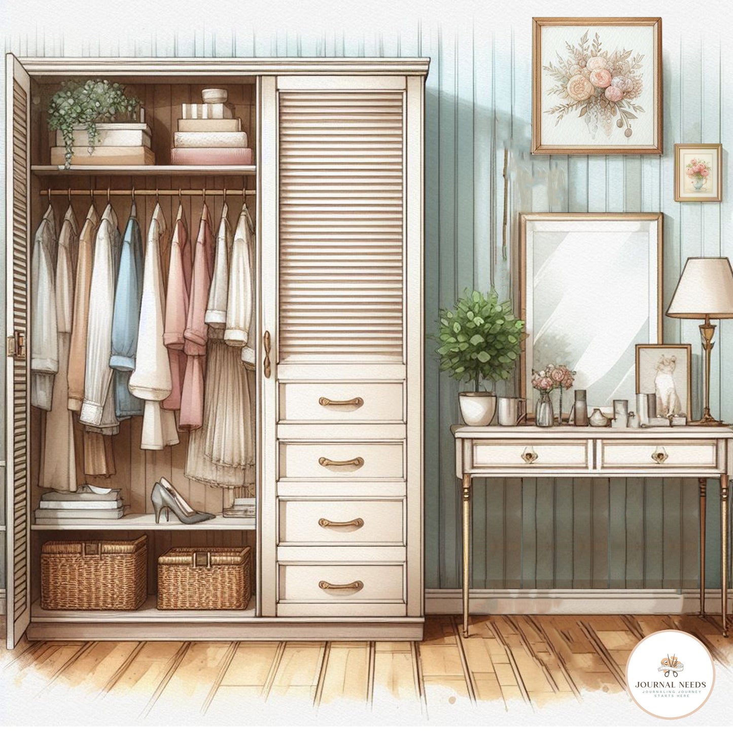 Vintage Country Retreat Pop-Up Journal Kit: Charming Rustic Elegance for Creative Souls - JPG & PDF Formats Included