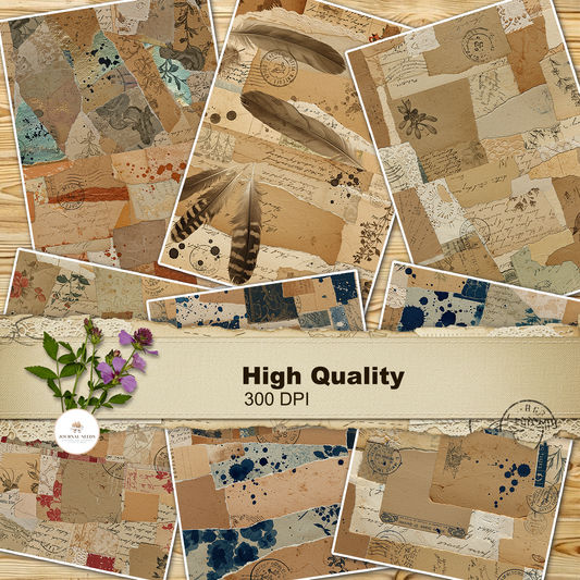 ✨ Vintage Scrappy Papers Collection VOL-C37 — Premium Edition