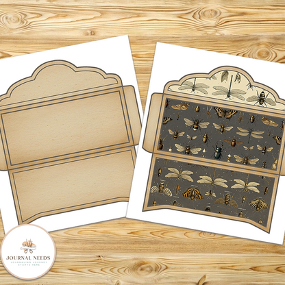 🕊️ Vintage Envelope Template Collection – 7 Unique Printable Designs (PDF + JPG)