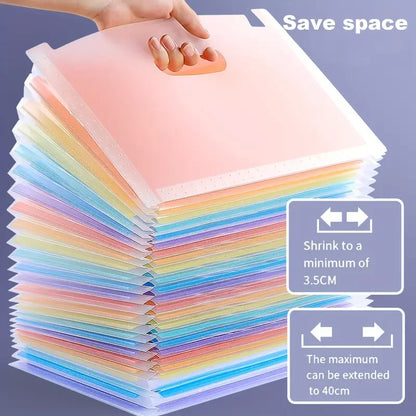 1pc, 25 layers, A4 large capacity transparent expandable folder, rainbow student storage bag,  suitable for office, home, school