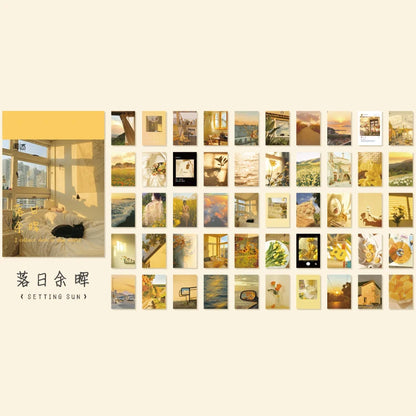 JIANQI 50 pcs INS Scrapbook Stickers aesthetic landscape junk journal Korea Stationery sticker book Scrapbooking Material