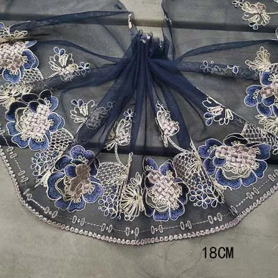 1Y Floral Embroidery Lace Trim Soft Tulle Lingerie Underwear Clothes Accessories Bra Sewing Fabric Handmade