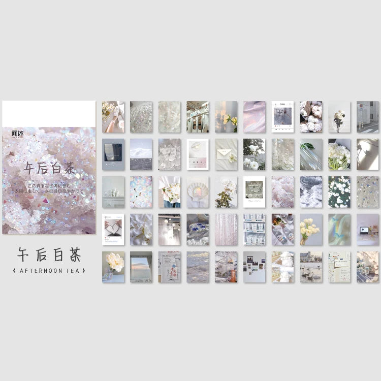JIANQI 50 pcs INS Scrapbook Stickers aesthetic landscape junk journal Korea Stationery sticker book Scrapbooking Material