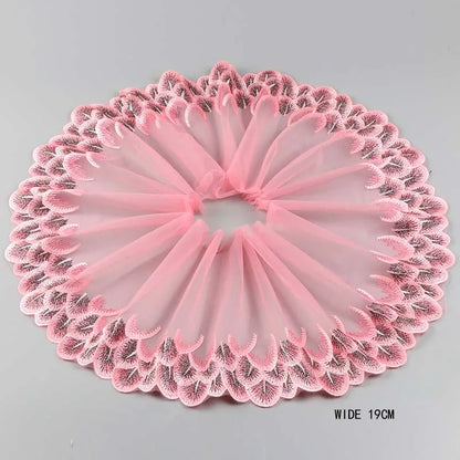 1Y Floral Embroidery Lace Trim Soft Tulle Lingerie Underwear Clothes Accessories Bra Sewing Fabric Handmade