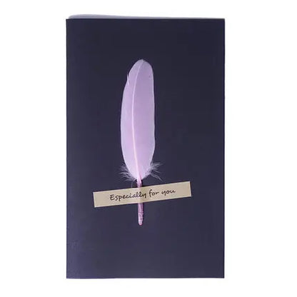 1pc Black High-grade Stereoscopic card envelope True feathers greeting card invitation  holding thanks you cards kawaii