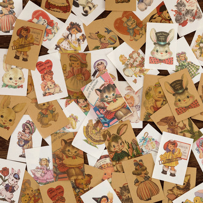 JIANQI 80pcs Scrapbooking material paper Butterfly Plant fairy tale story  Labels Decorative collage Diary Album Craft Supplies