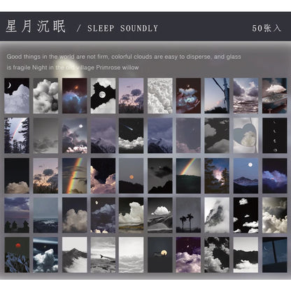 JIANQI 50 pcs INS Scrapbook Stickers aesthetic landscape junk journal Korea Stationery sticker book Scrapbooking Material