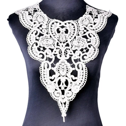 1 Pc Black Flower Embroidered Guipure Lace Fabric DIY Applique Trim Decorated Women Dress Curtains Sewing  Accessories Crafts